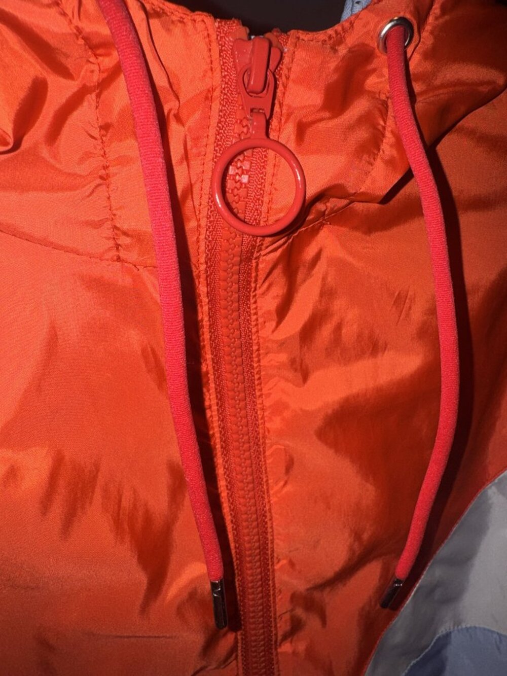 H&M Divided Colorblock Windbreaker Jacket Orange Blue White Size L - Picture 3 of 5